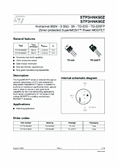 DataSheet STF3HNK90Z pdf